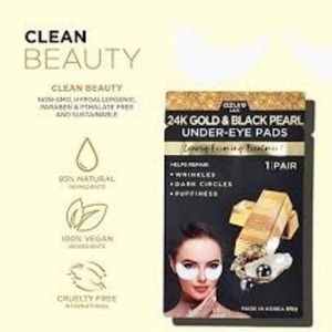 2/$20 Azure Lux 24K Gold & Black Pearl Under Eye Pads Luxury Firming Treatment